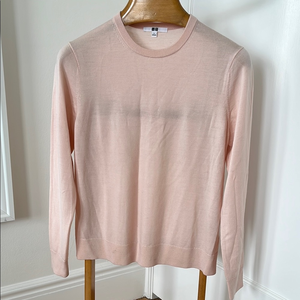 Uniqlo Women's Pink Crew Neck Sweater